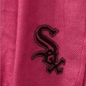 Pink Scarf with Black Sox Logo
